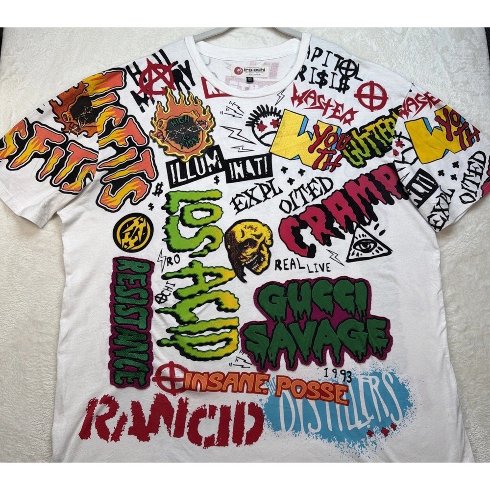 Iro Ochi Savage Graphic T Shirt Men's 3XL Streetwear Punk Y2K